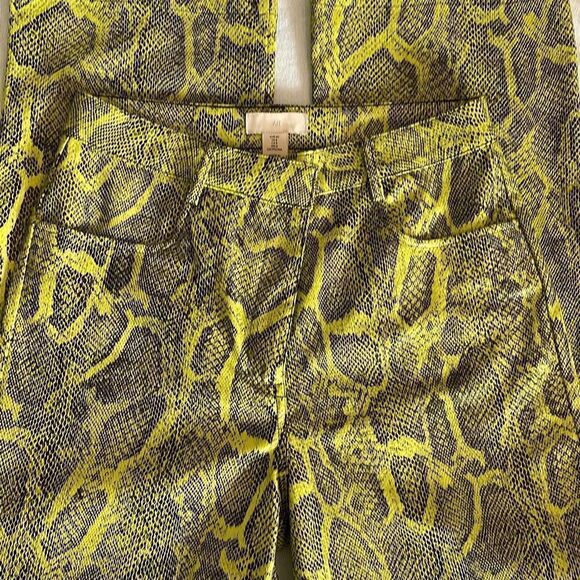 H&M Faux Leather Pants Animal Print size 8 - Picture 1 of 6